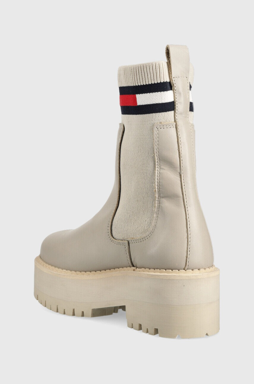 Tommy Jeans Боти челси Tamy Higher - 2A Chelsea в бежово с платформа - Pepit.bg