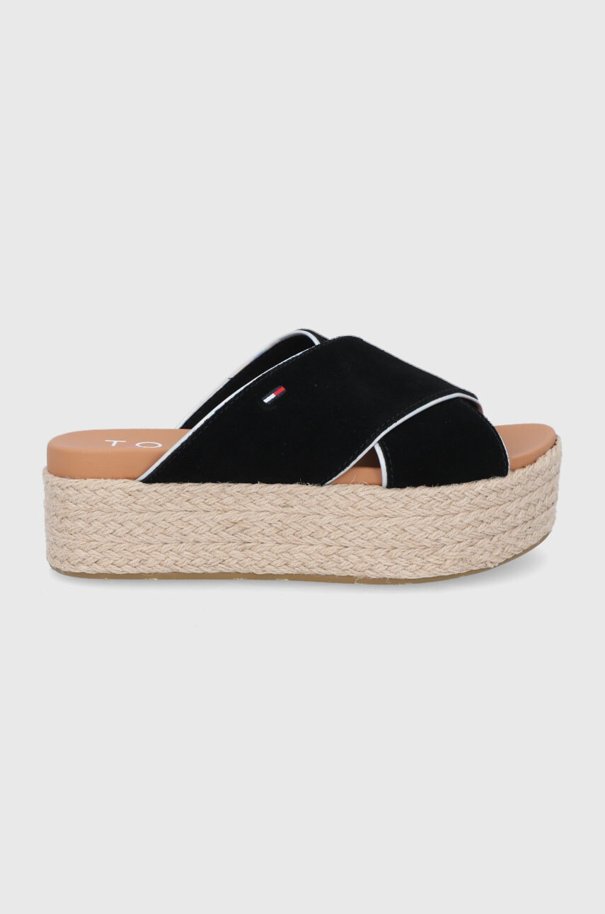 Tommy Jeans Чехли дамски в черно с платформа - Pepit.bg