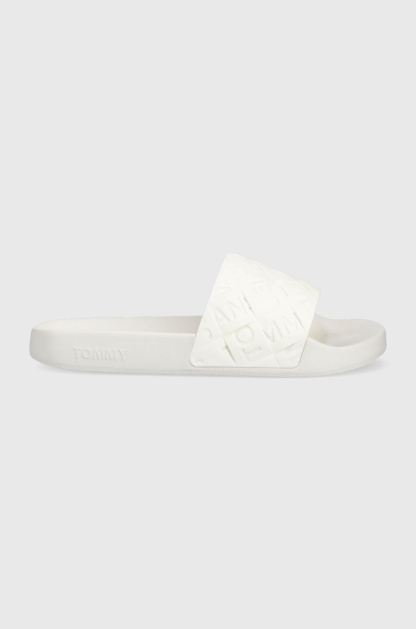 Tommy Jeans Чехли Woven Poolslide в бяло - Pepit.bg