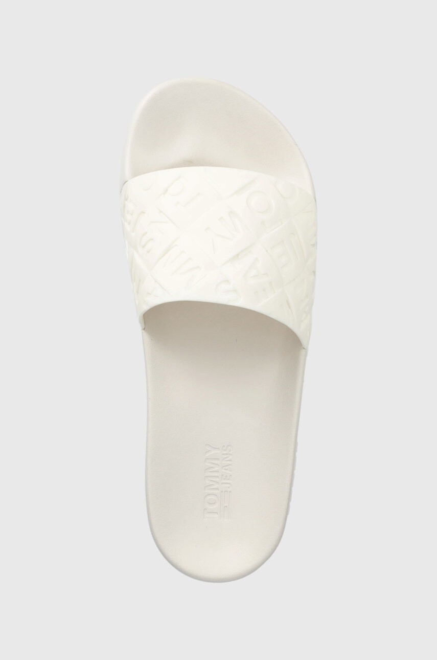 Tommy Jeans Чехли Woven Poolslide в бяло - Pepit.bg