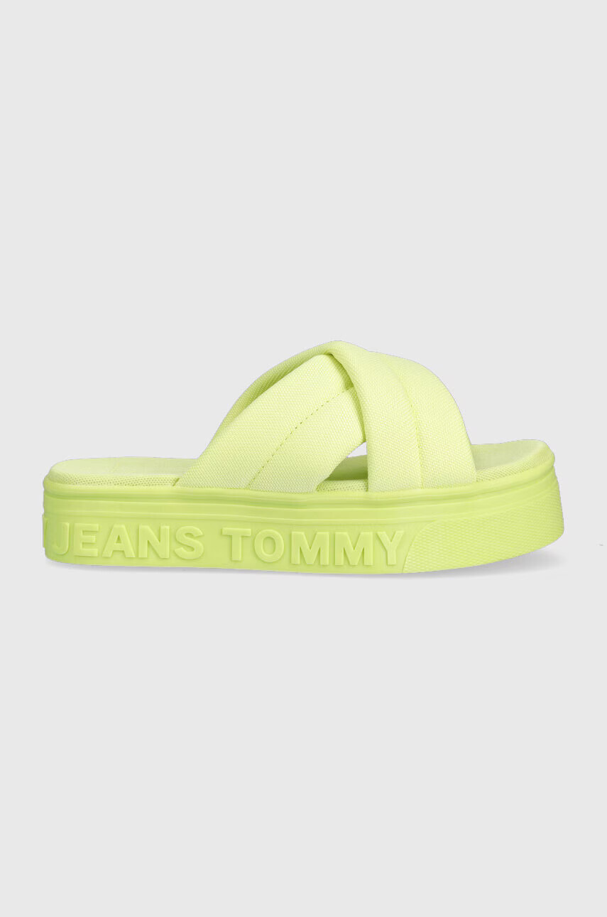 Tommy Jeans Чехли в жълто с платформа EN0EN02116 - Pepit.bg