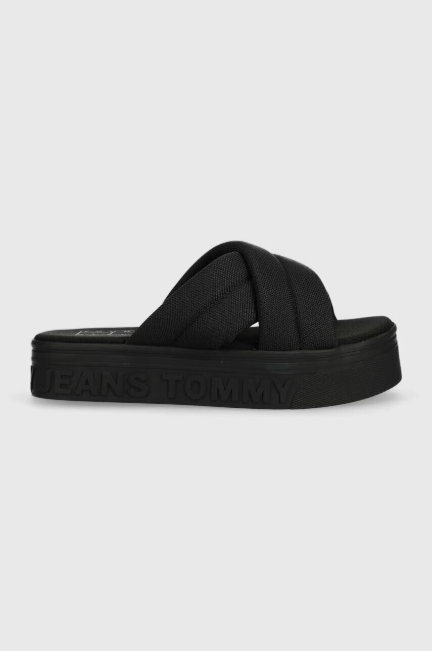 Tommy Jeans Чехли в черно с платформа EN0EN02116 - Pepit.bg