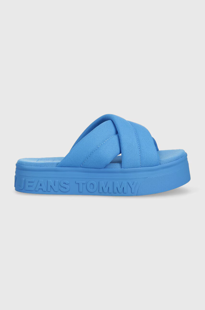 Tommy Jeans Чехли в синьо с платформа EN0EN02116 - Pepit.bg