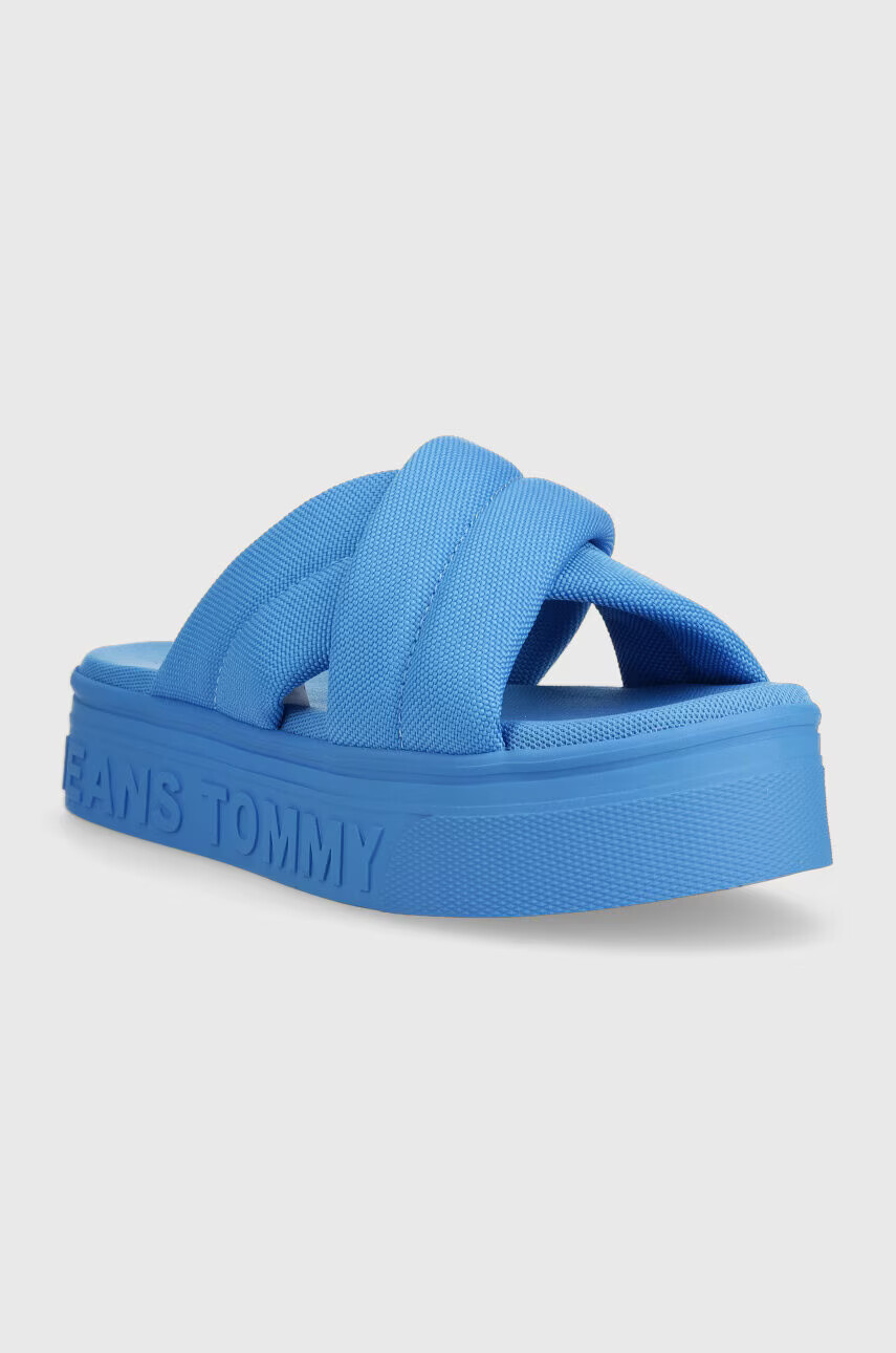 Tommy Jeans Чехли в синьо с платформа EN0EN02116 - Pepit.bg