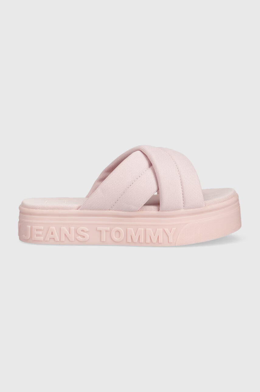 Tommy Jeans Чехли в розово с платформа EN0EN02116 - Pepit.bg