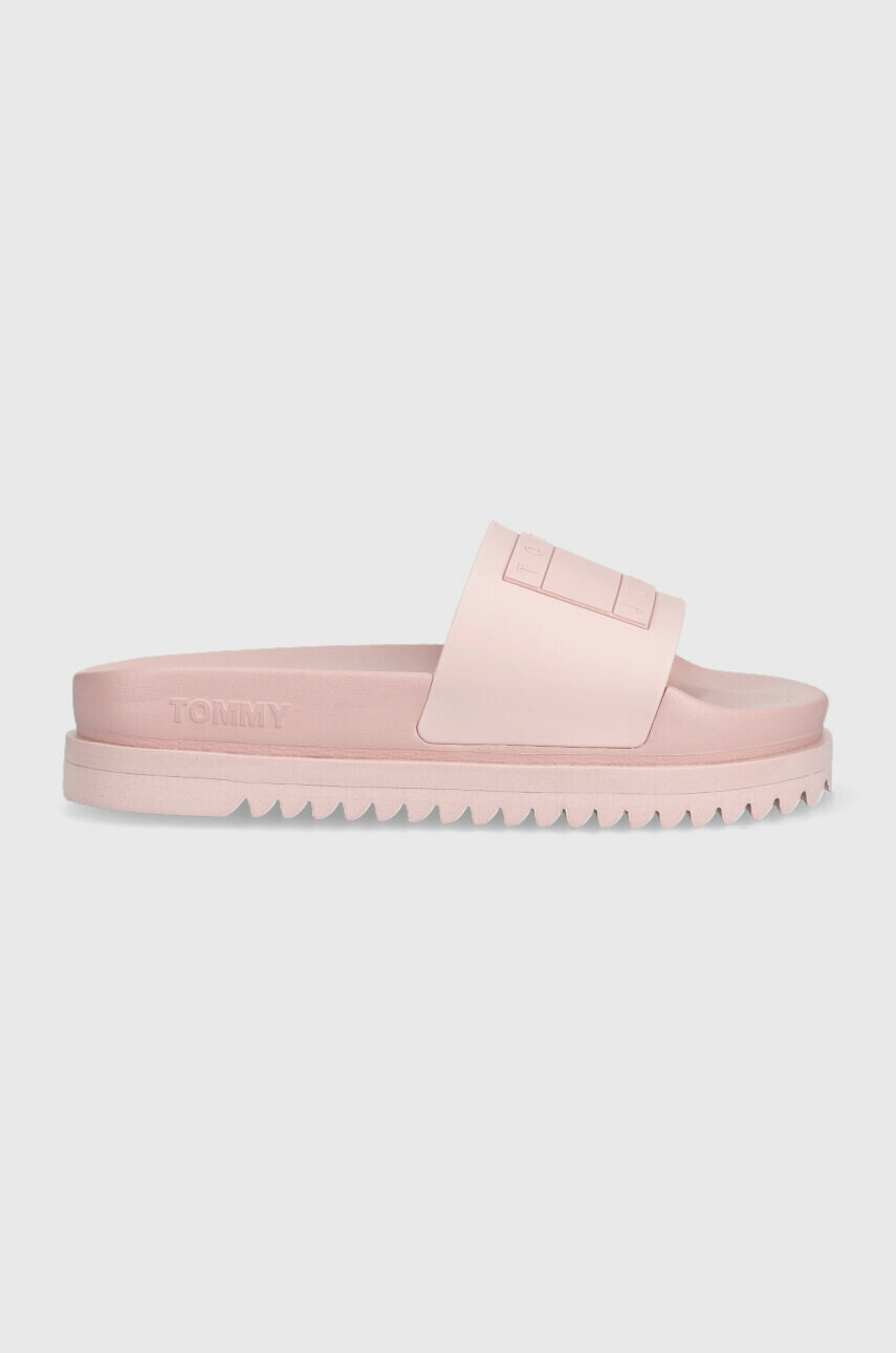 Tommy Jeans Чехли ELEV FLTFRM PL SLD в розово с платформа - Pepit.bg