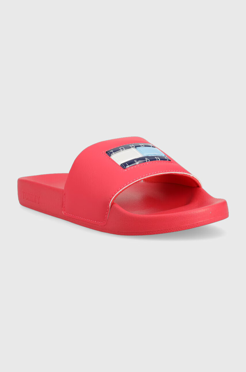 Tommy Jeans Чехли FLAG PRINT POOL SLD в розово EN0EN02108 - Pepit.bg