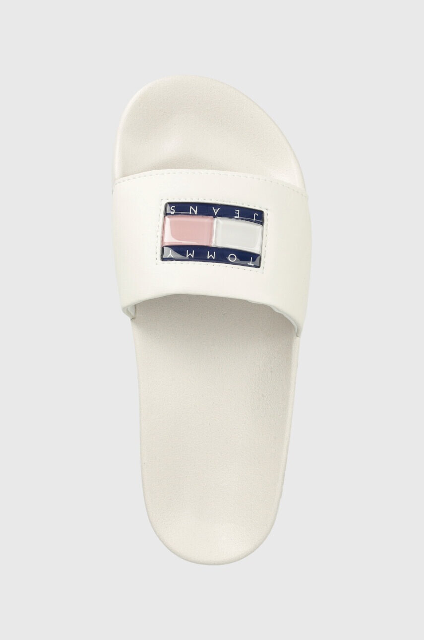 Tommy Jeans Чехли FLAG PRINT POOL SLD в бяло EN0EN02108 - Pepit.bg