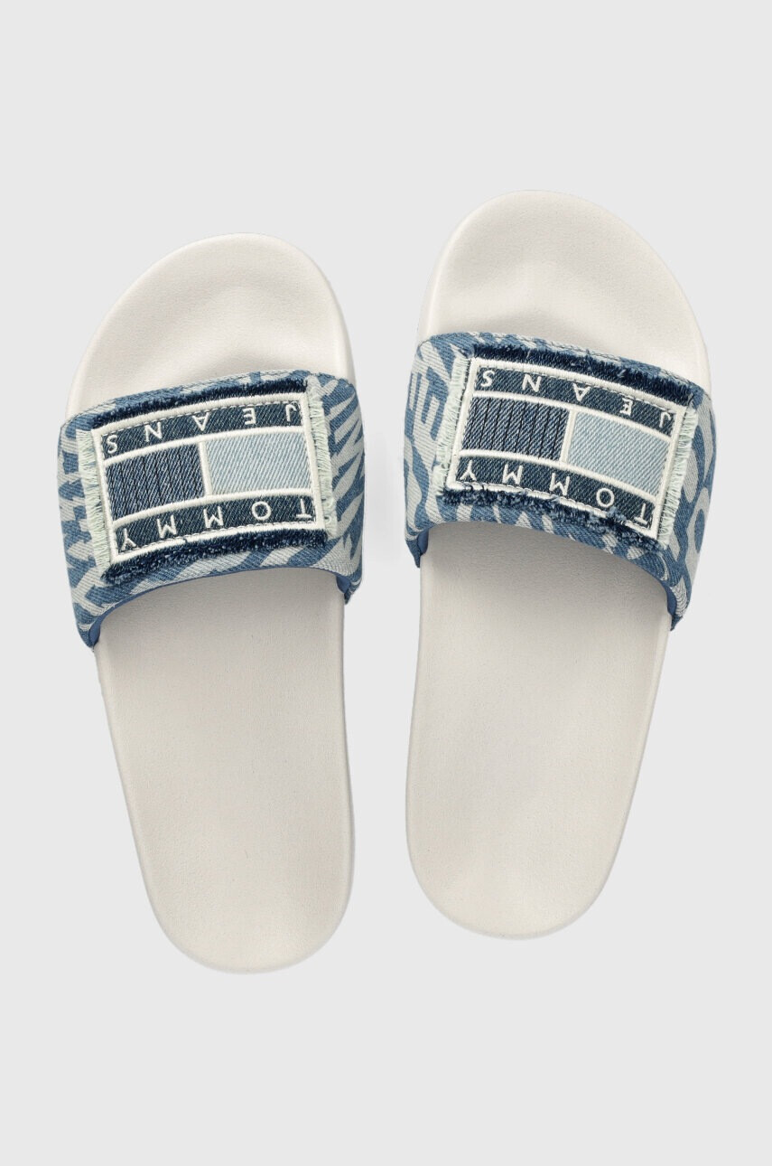Tommy Jeans Чехли TJW POOL SLIDE DENIM в бяло EN0EN02224 - Pepit.bg