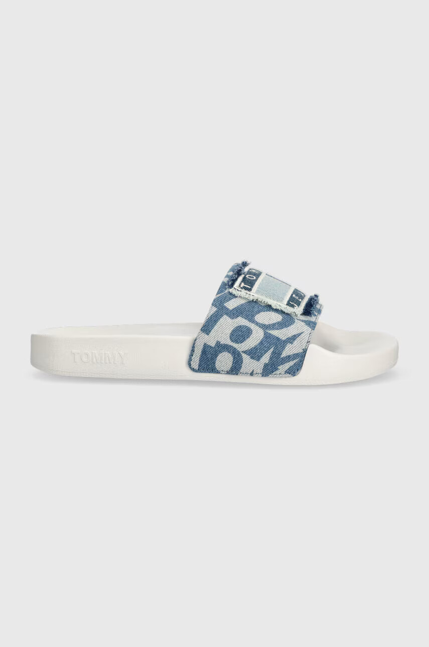 Tommy Jeans Чехли TJW POOL SLIDE DENIM в бяло EN0EN02224 - Pepit.bg