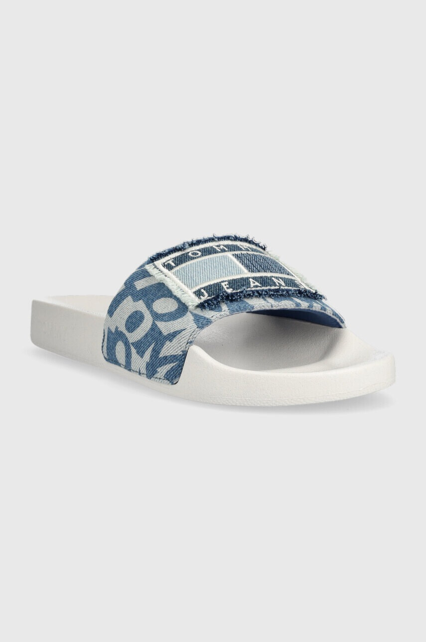 Tommy Jeans Чехли TJW POOL SLIDE DENIM в бяло EN0EN02224 - Pepit.bg