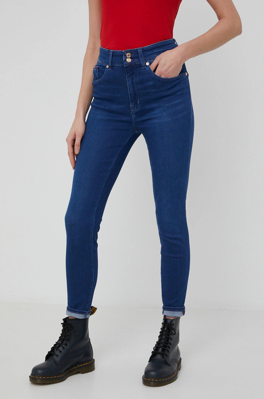 Tommy Jeans Дънки Ce353 дамски с висока талия - Pepit.bg