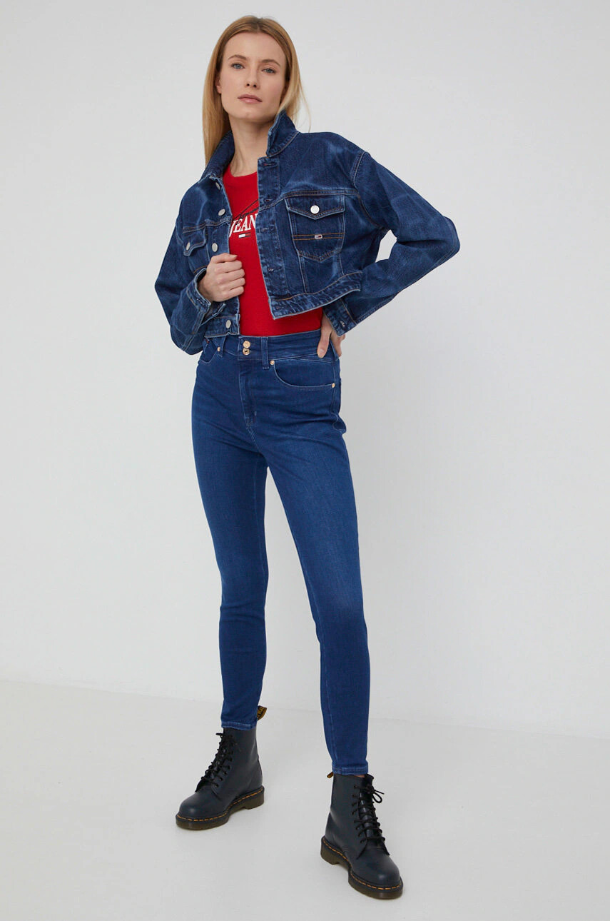 Tommy Jeans Дънки Ce353 дамски с висока талия - Pepit.bg
