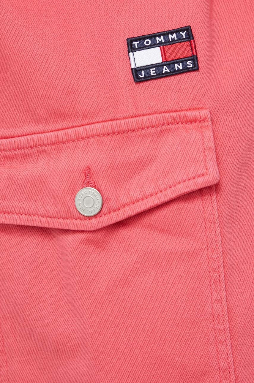 Tommy Jeans Дънков елек дамски в розово с преходна изолация - Pepit.bg