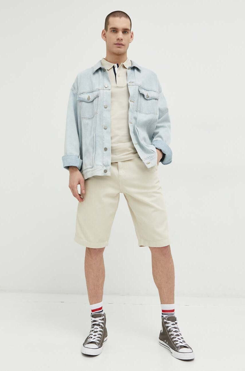 Tommy Jeans Дънкови къси панталони в бежово - Pepit.bg