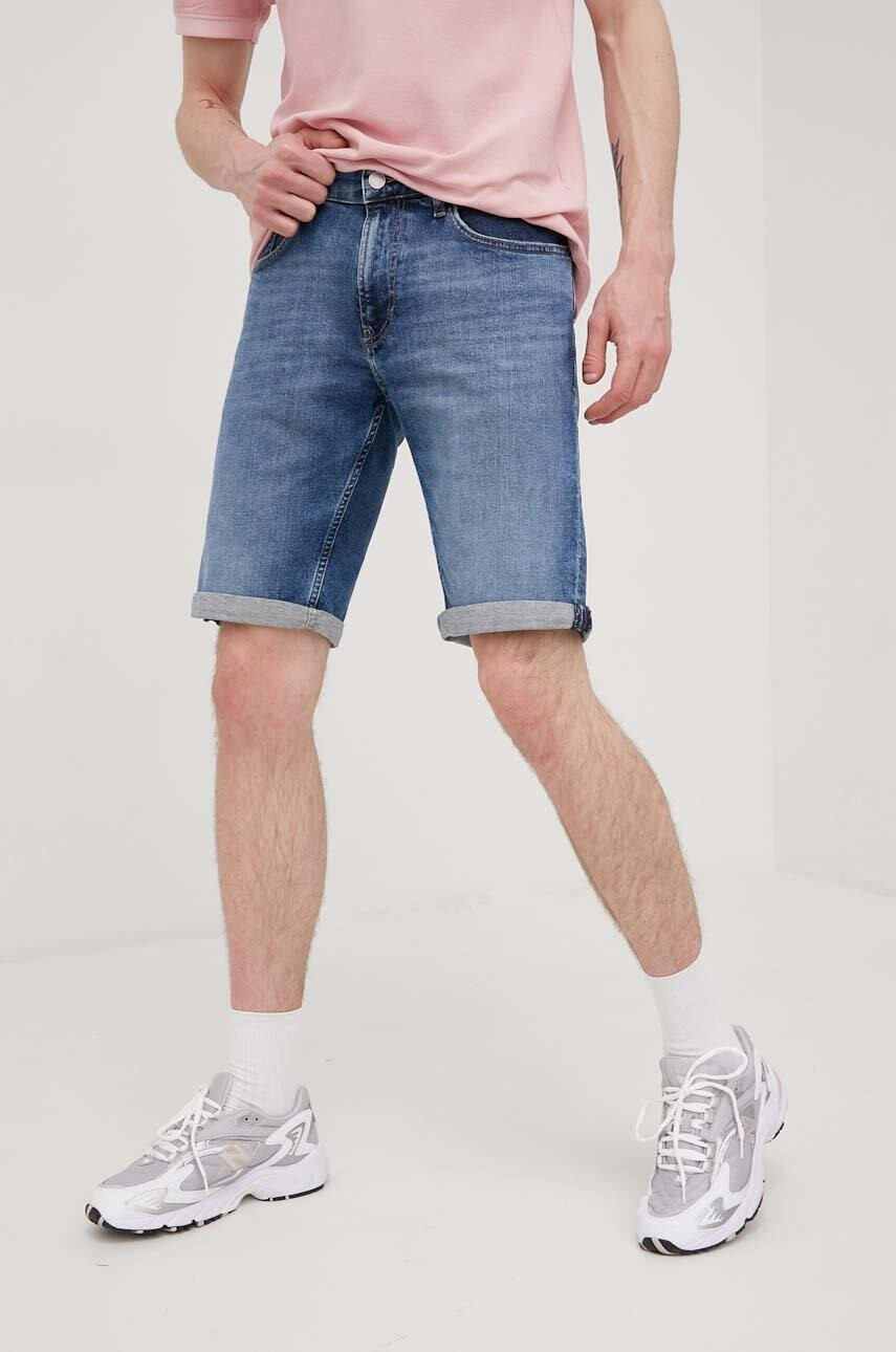 Tommy Jeans Дънкови къси панталони Ronnie в сиво - Pepit.bg