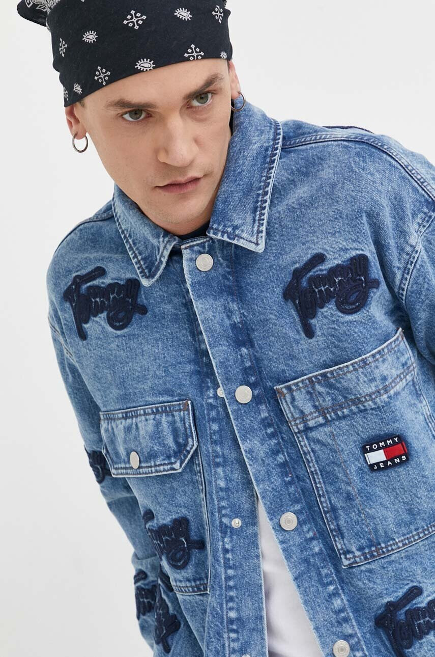 Tommy Jeans Дънково яке в зелено с преходна изолация - Pepit.bg