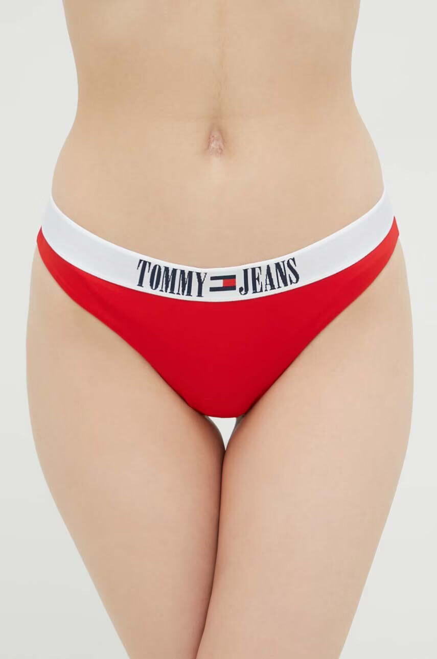 Tommy Jeans Долнище на бански в червено - Pepit.bg