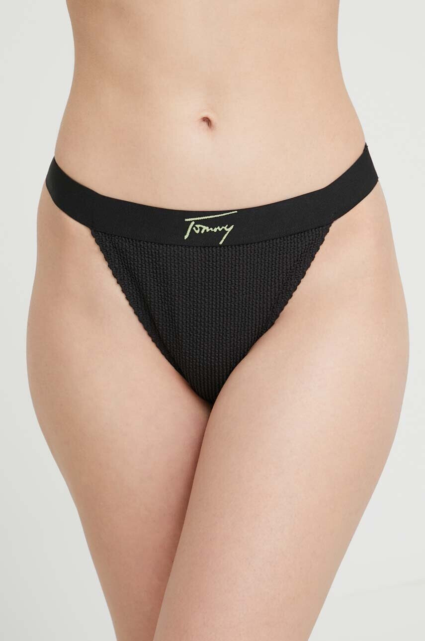 Tommy Jeans Долнище на бански тип бразилиана в черно - Pepit.bg