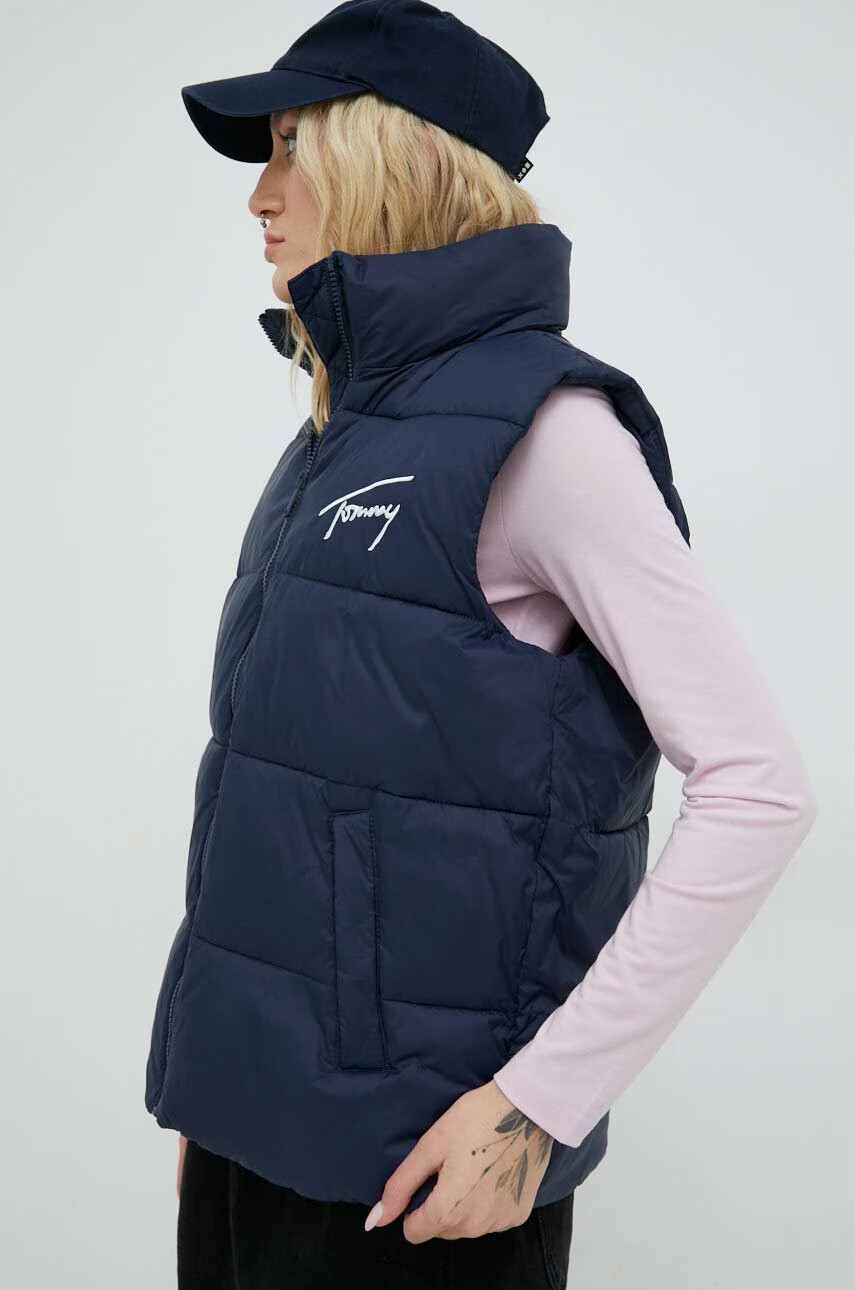 Tommy Jeans Елек дамски в тъмносиньо със зимна изолация - Pepit.bg
