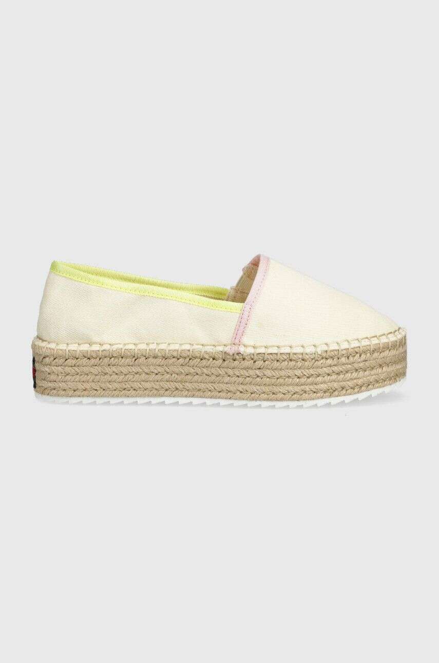 Tommy Jeans Еспадрили FLATFORM ESPADRILLE в бежово с платформа EN0EN02078 - Pepit.bg