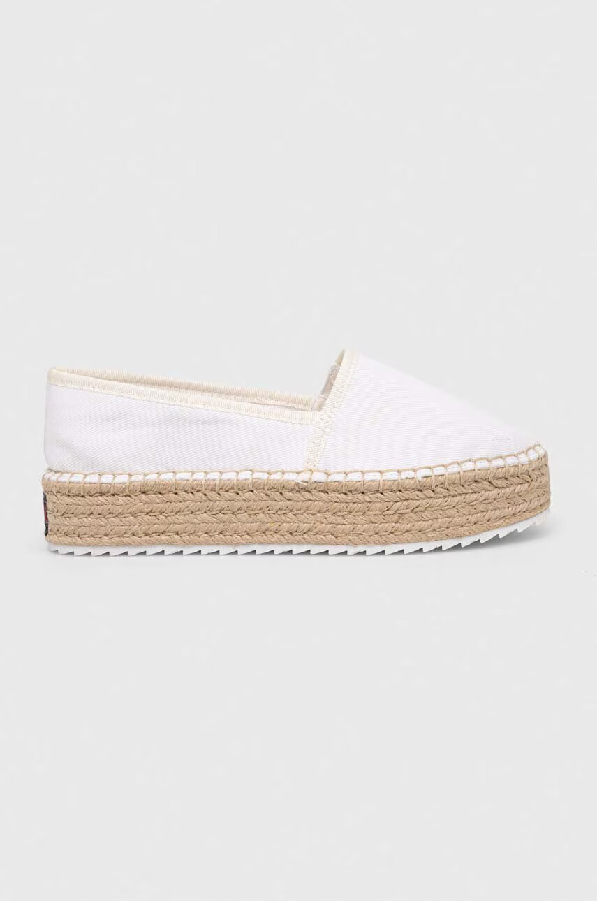 Tommy Jeans Еспадрили FLATFORM ESPADRILLE в бяло с платформа EN0EN02078 - Pepit.bg