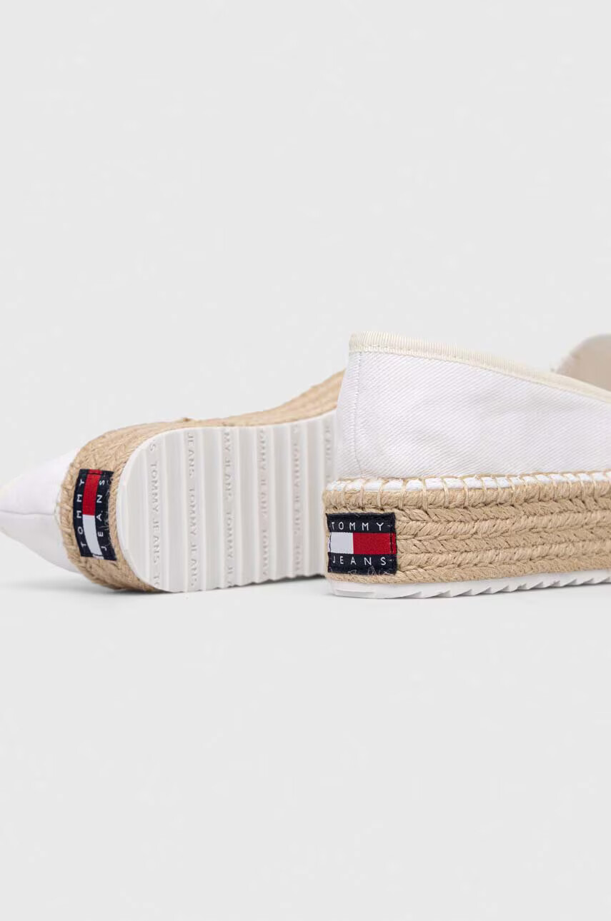 Tommy Jeans Еспадрили FLATFORM ESPADRILLE в бяло с платформа EN0EN02078 - Pepit.bg