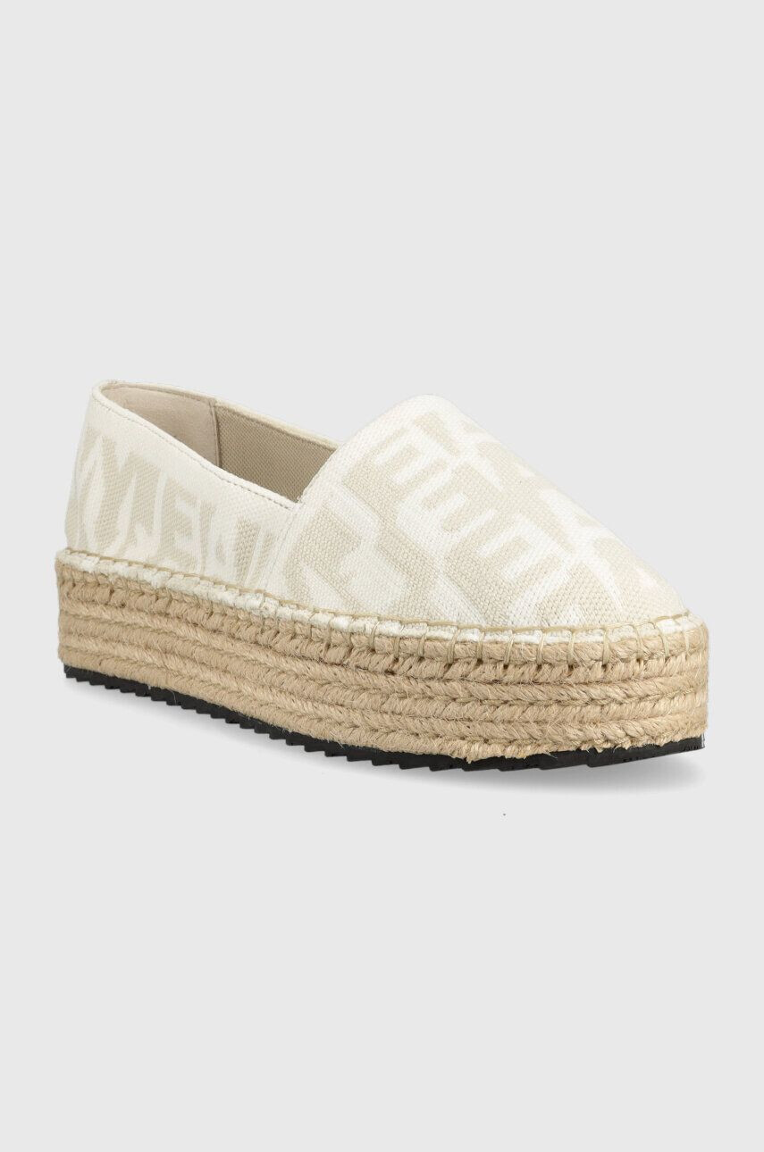 Tommy Jeans Еспадрили LOGOMANIA ESPADRILLE в бежово с платформа EN0EN02079 - Pepit.bg