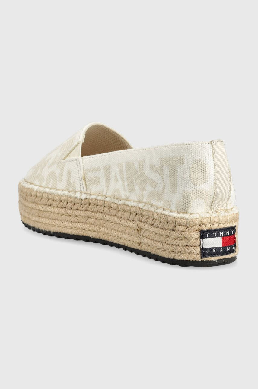 Tommy Jeans Еспадрили LOGOMANIA ESPADRILLE в бежово с платформа EN0EN02079 - Pepit.bg