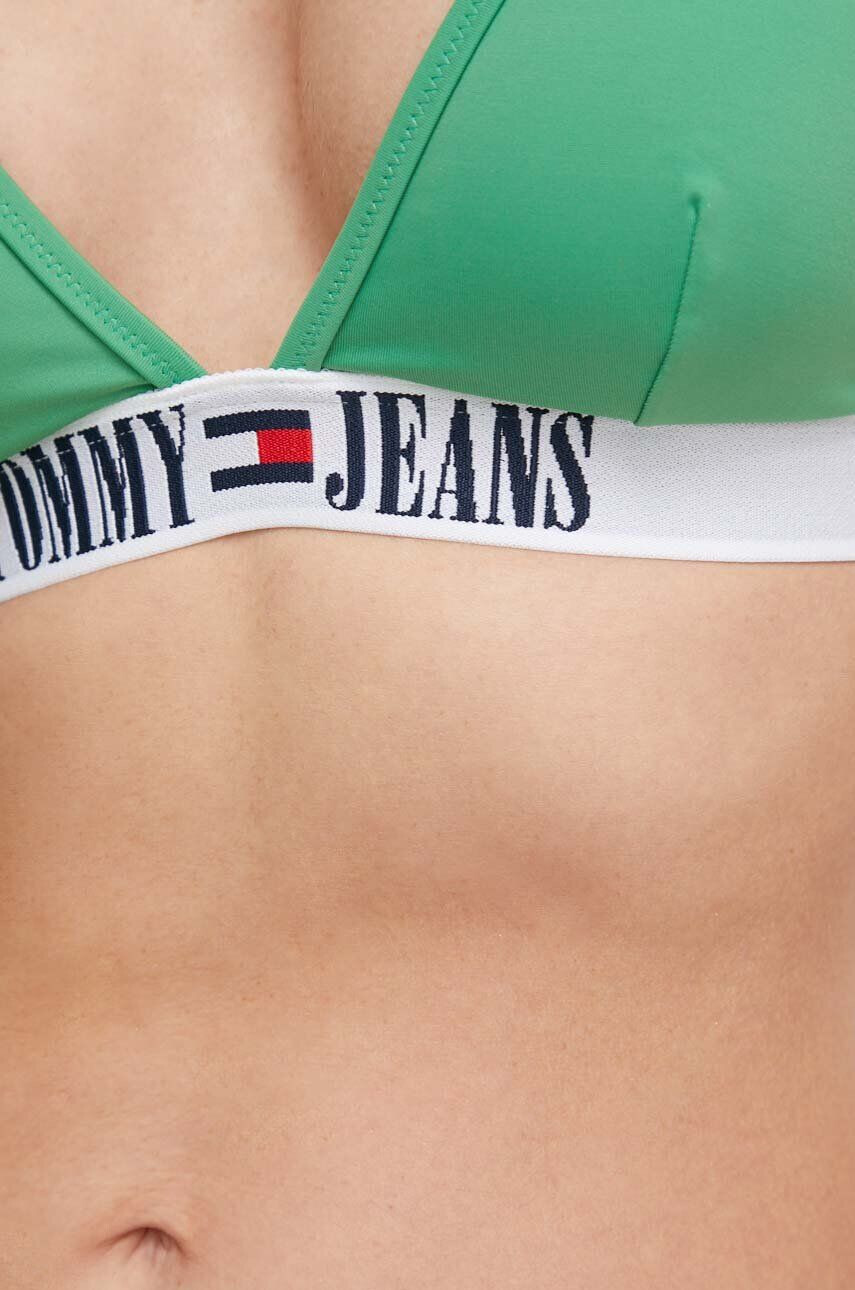 Tommy Jeans Горнище на бански в зелено с леко подплатена чашка - Pepit.bg