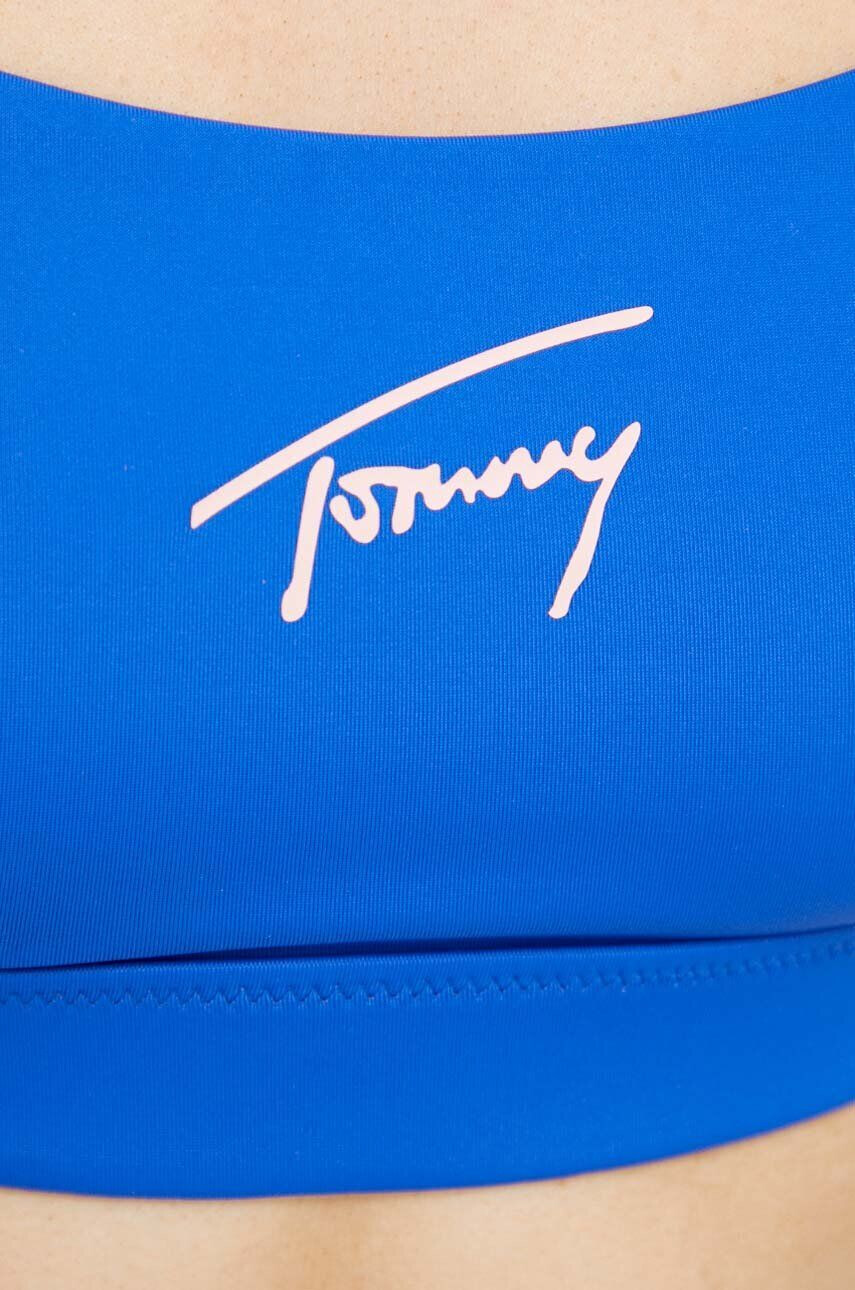 Tommy Jeans Горнище на бански в тъмносиньо с мека чашка - Pepit.bg