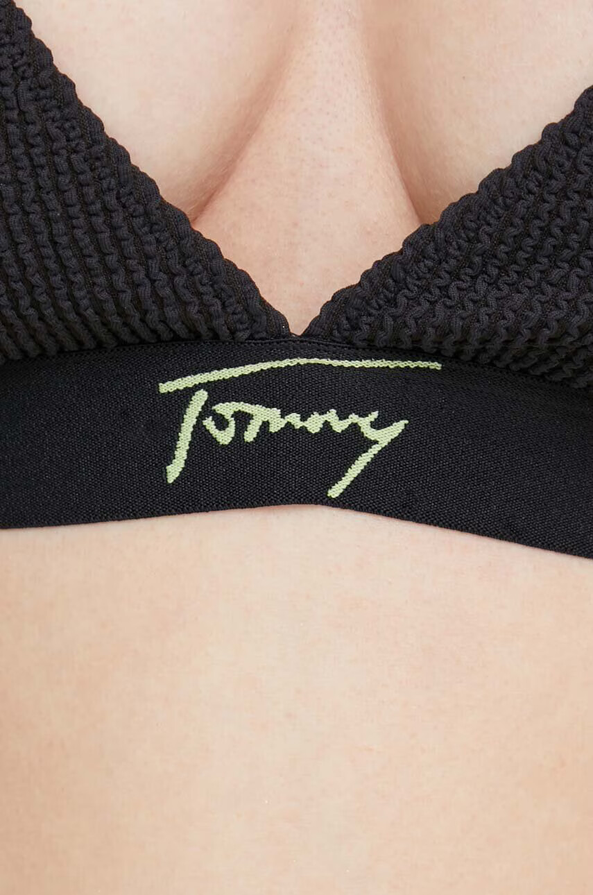 Tommy Jeans Горнище на бански в черно с мека чашка - Pepit.bg
