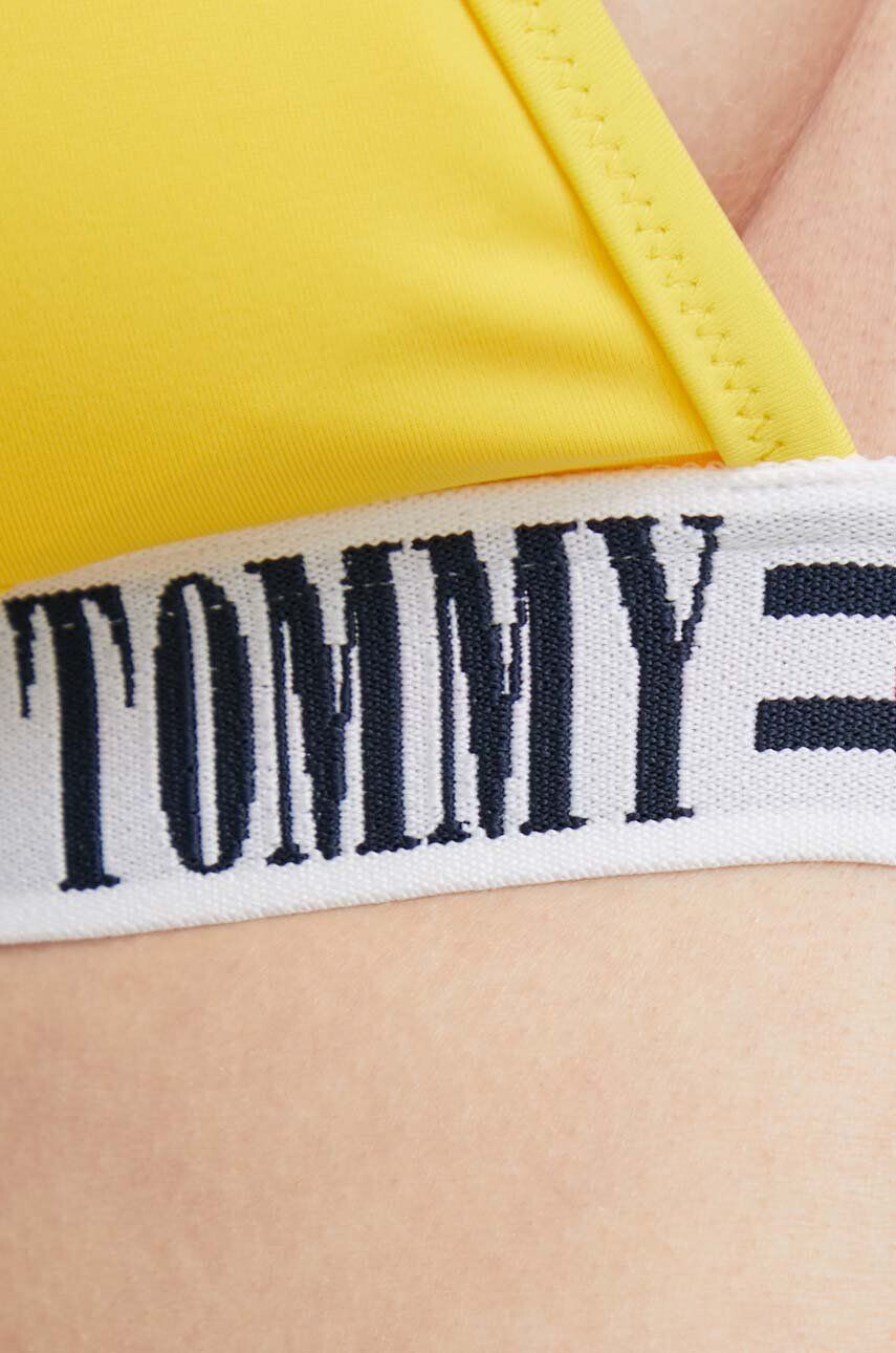 Tommy Jeans Горнище на бански в жълто с леко подплатена чашка - Pepit.bg