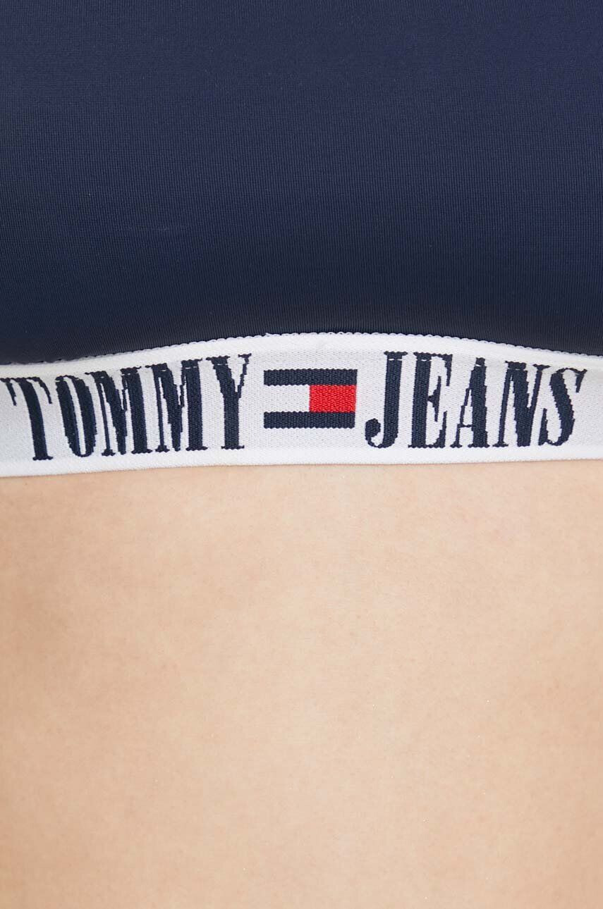 Tommy Jeans Горнище на бански в тъмносиньо с мека чашка - Pepit.bg