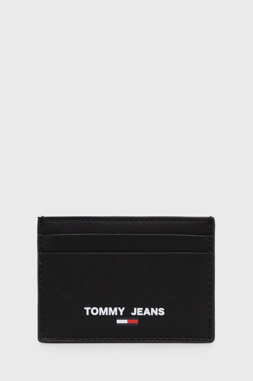 Tommy Jeans Калъф за карти мъжки в черно - Pepit.bg