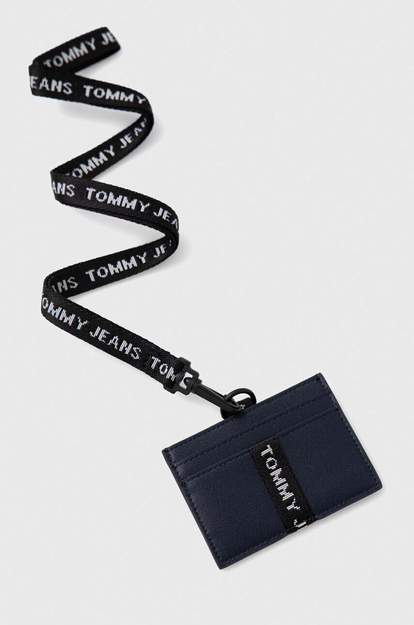 Tommy Jeans Кожен калъф за карти в тъмносиньо - Pepit.bg