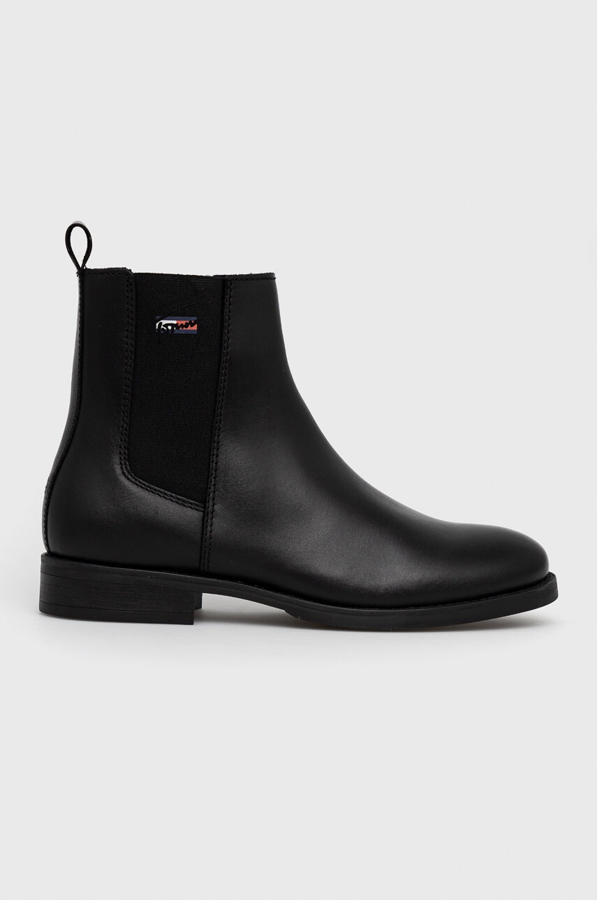 Tommy Jeans Кожени боти челси - Pepit.bg