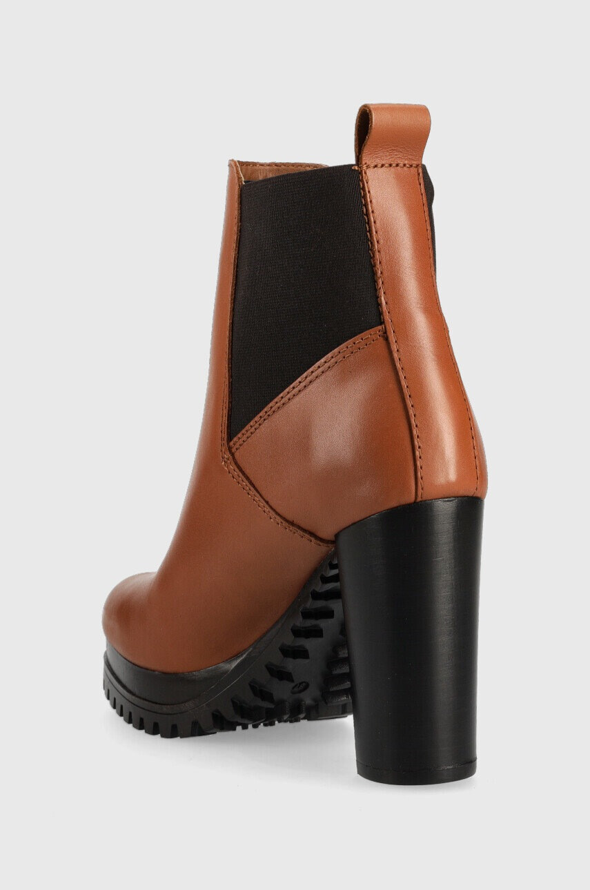 Tommy Jeans Кожени боти челси Essentials High Heel Boot - Pepit.bg