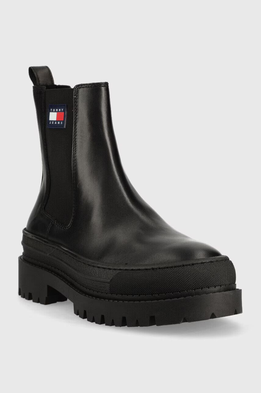 Tommy Jeans Кожени боти челси Foxing Detail Chelsea Boot - Pepit.bg