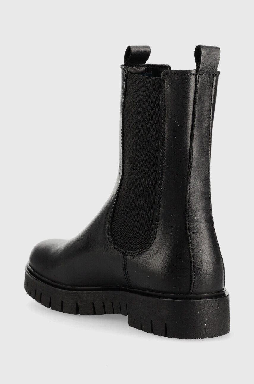 Tommy Jeans Кожени боти челси Long Chelsea Boot в черно с платформа - Pepit.bg