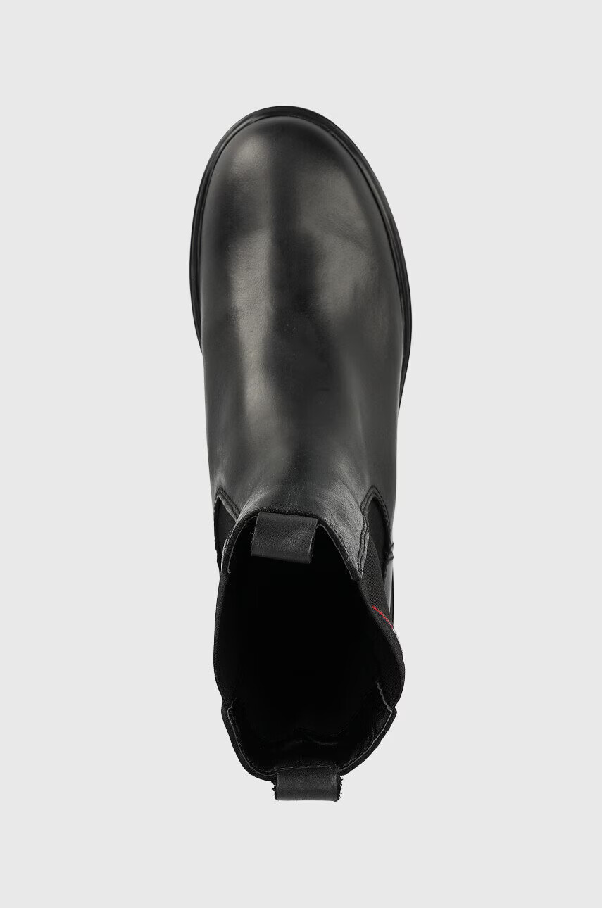 Tommy Jeans Кожени боти челси Long Chelsea Boot в черно с платформа - Pepit.bg