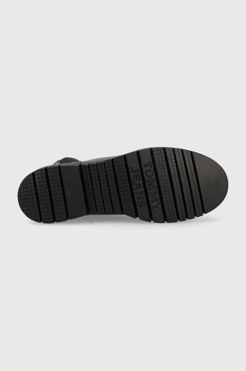 Tommy Jeans Кожени боти челси Long Chelsea Boot в черно с платформа - Pepit.bg