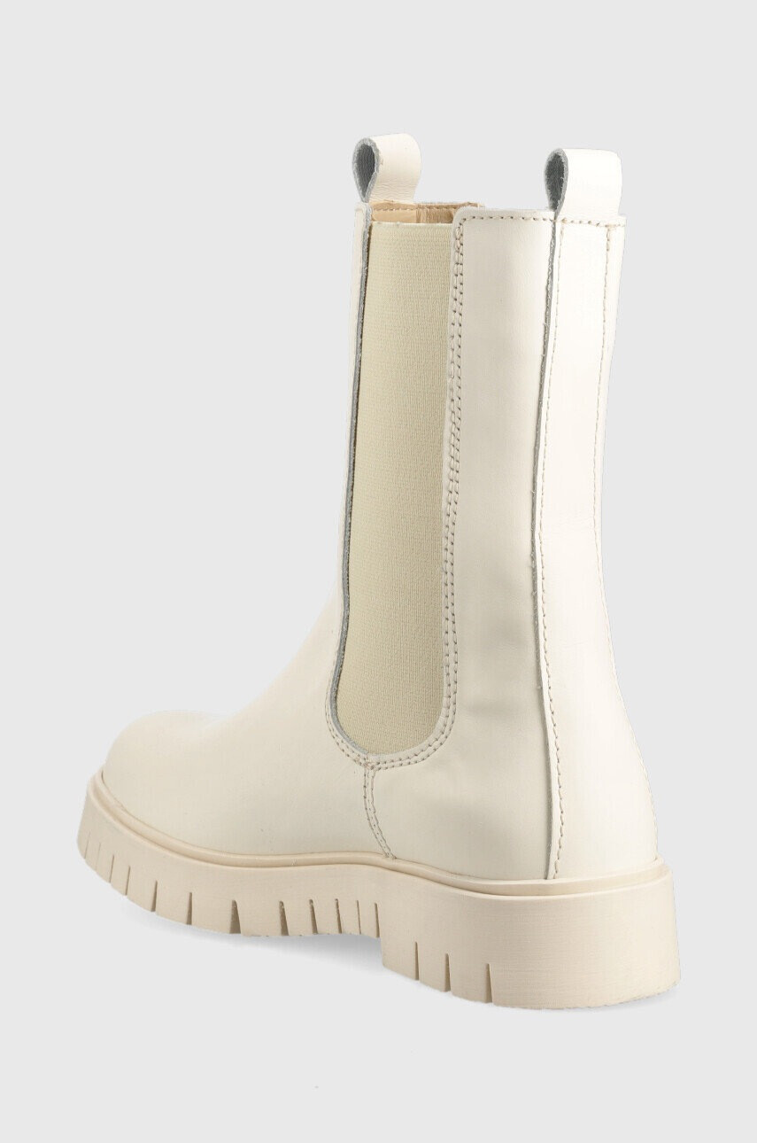 Tommy Jeans Кожени боти челси Long Chelsea Boot в бежово с платформа - Pepit.bg