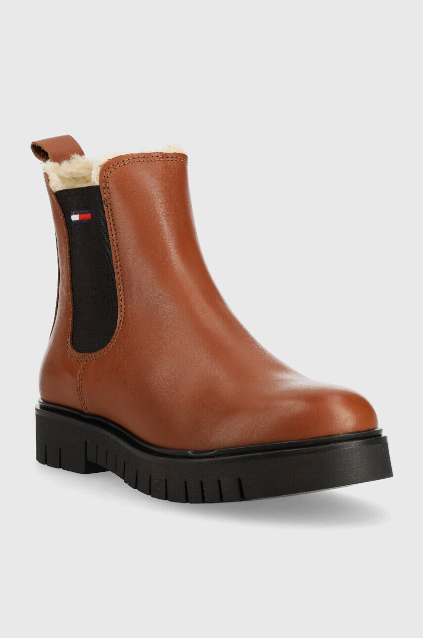Tommy Jeans Кожени боти челси Warmlined Chelsea Boot - Pepit.bg