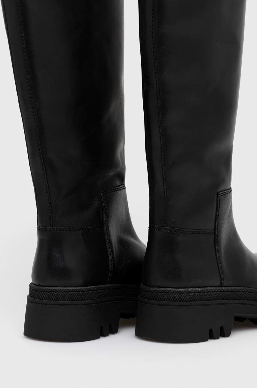 Tommy Jeans Кожени ботуши Fashion Bootie в черно с платформа - Pepit.bg