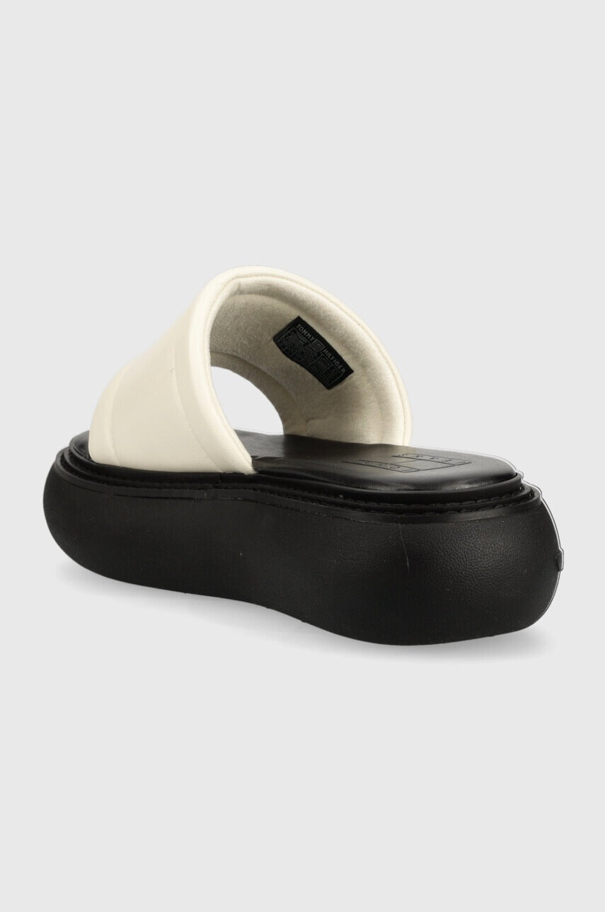 Tommy Jeans Кожени чехли VOLUME SANDAL в бежово с платформа EN0EN02076 - Pepit.bg