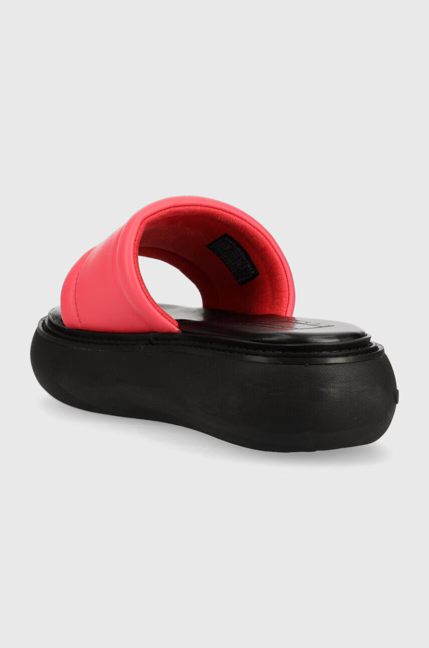 Tommy Jeans Кожени чехли VOLUME SANDAL в розово с платформа EN0EN02076 - Pepit.bg