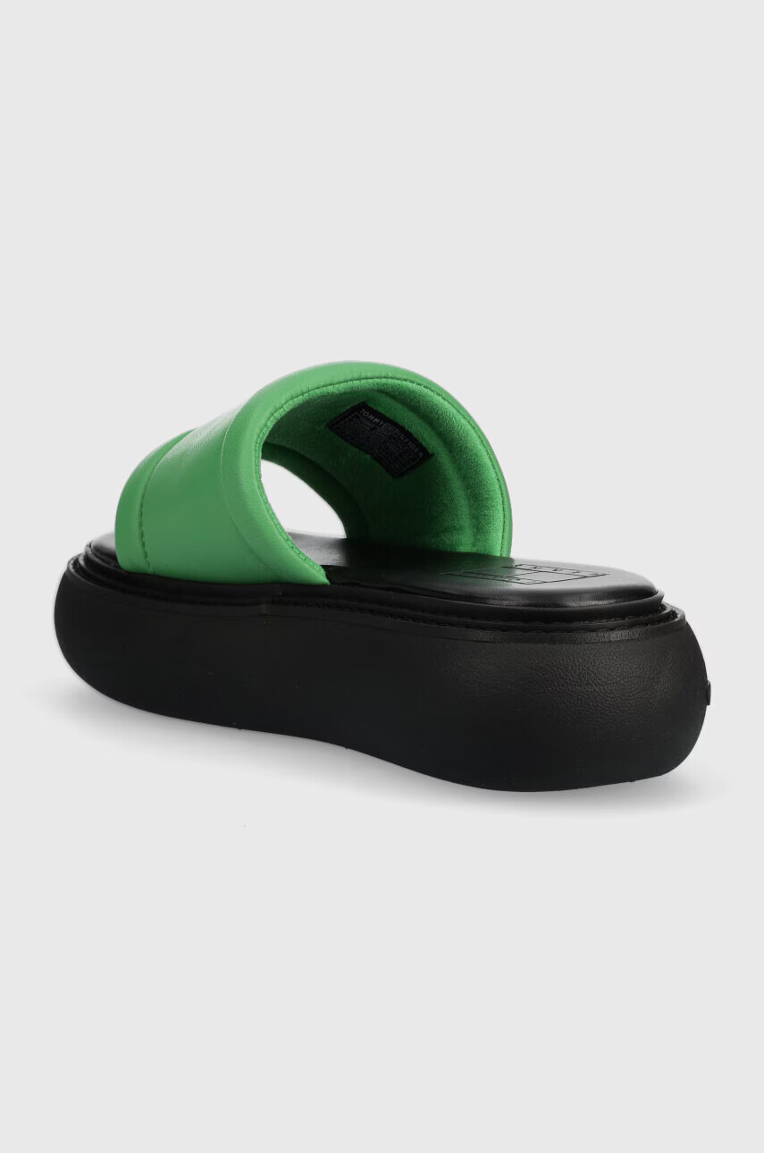 Tommy Jeans Кожени чехли VOLUME SANDAL в зелено с платформа EN0EN02076 - Pepit.bg