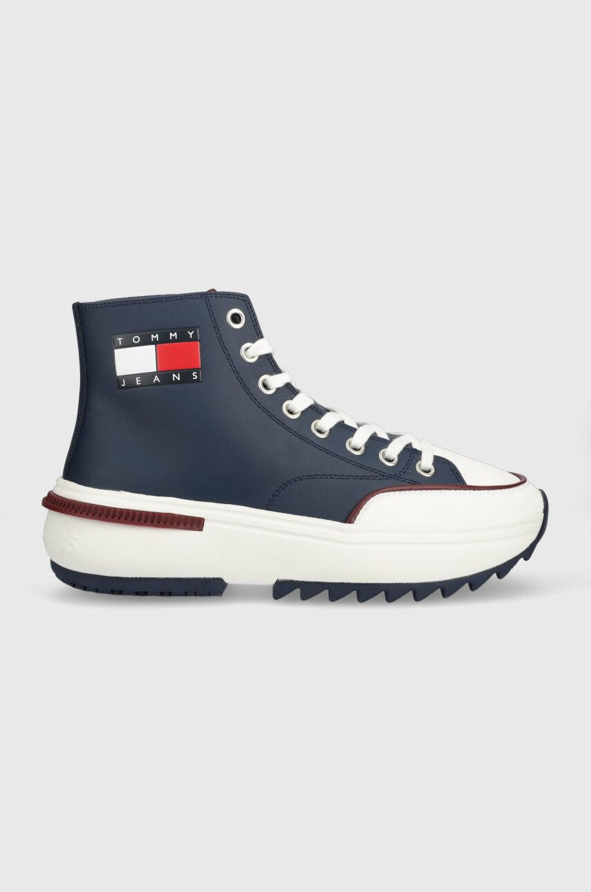 Tommy Jeans Кожени кецове Tj Mens Cleat Run - Pepit.bg