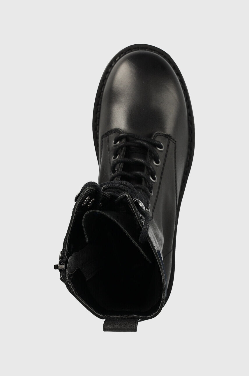 Tommy Jeans Кожени кубинки Flatform Padded Boot в черно с платформа - Pepit.bg